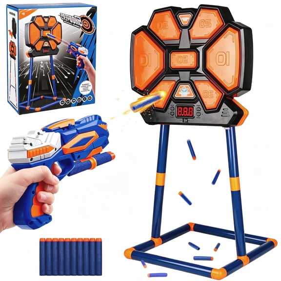 JUGAAD LIFE Digital Shooting Target Game for Kids, Outdoor Shooting Practice Toy, Electronic Scoring Board with 4 Modes, Birthday Gift for Kids Girls 8-12 Years Old