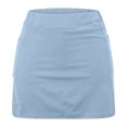 thumbnail image 5 of Abomasnow Plus Size Skort Skirts for Women Summer High Waist Tummy Control Golf Skirts Blue Skirts Inner Shorts L, 5 of 7