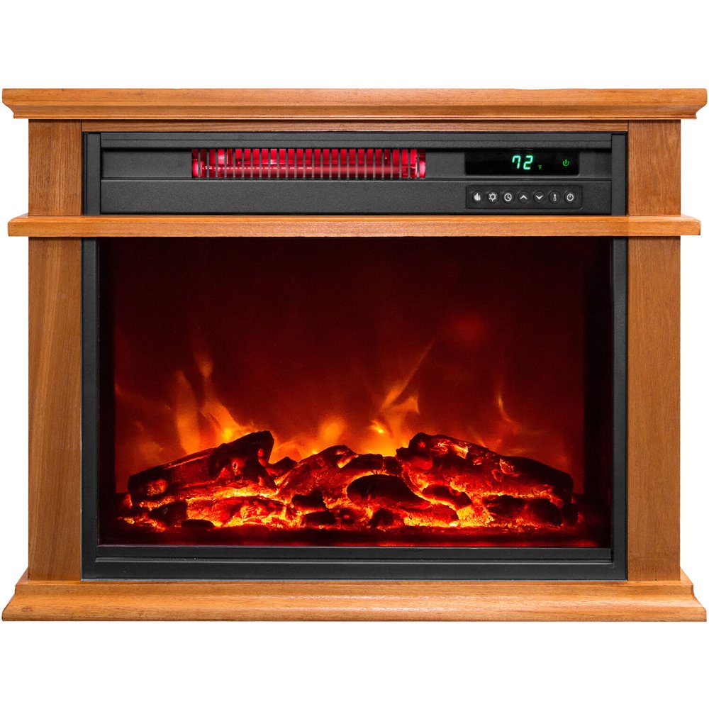 Lifesmart Extra Large Mantle Fireplace with Infrared Elements and