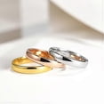 thumbnail image 3 of 2mm 4mm 6mm Tungsten Wedding Bands Ring for Women Men Rose Gold/Silver/Gold/Black Polished Slim Engagement Promise Rings Comfort Fit Size 4-13, 3 of 4