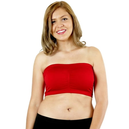 Beige Stretch Bras - LAVRA Women's Plus Size Padded Strapless Bra Bandeau