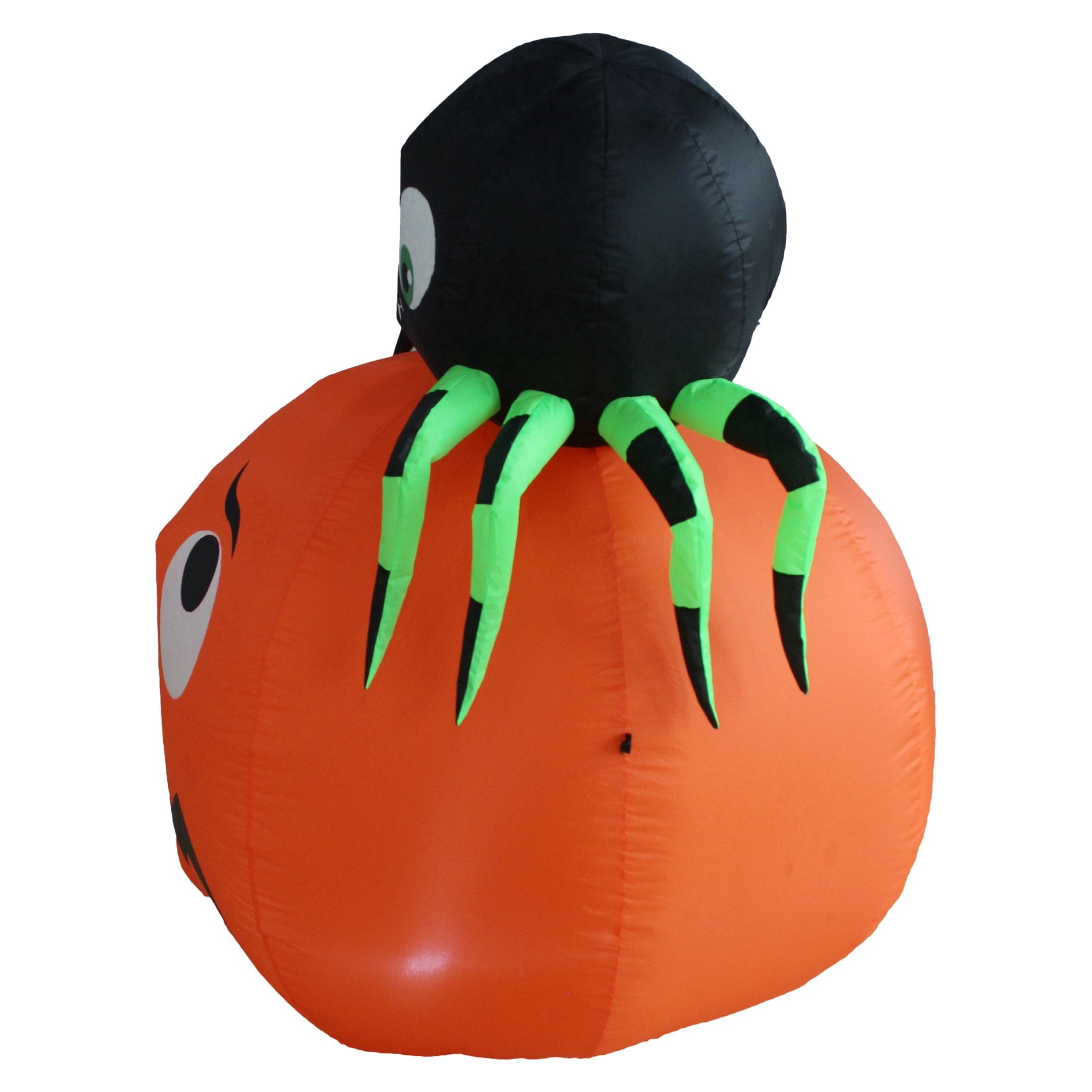 Spooky Spider on Pumpkin Airblown Yard Inflatable, Multicolor, 4', Halloween by Way To Celebrate
