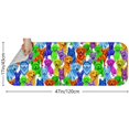 Colorful Dog Breeds White Pattern Non-Slip Bath Mat, Entryway Door Rug ...