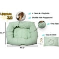 thumbnail image 4 of 4 Ways Shuttled XL Cat Tunnel Bed for Indoor Cats Peekaboo Cat Cave Donut with Cool Mat (Dark Gray), 4 of 6