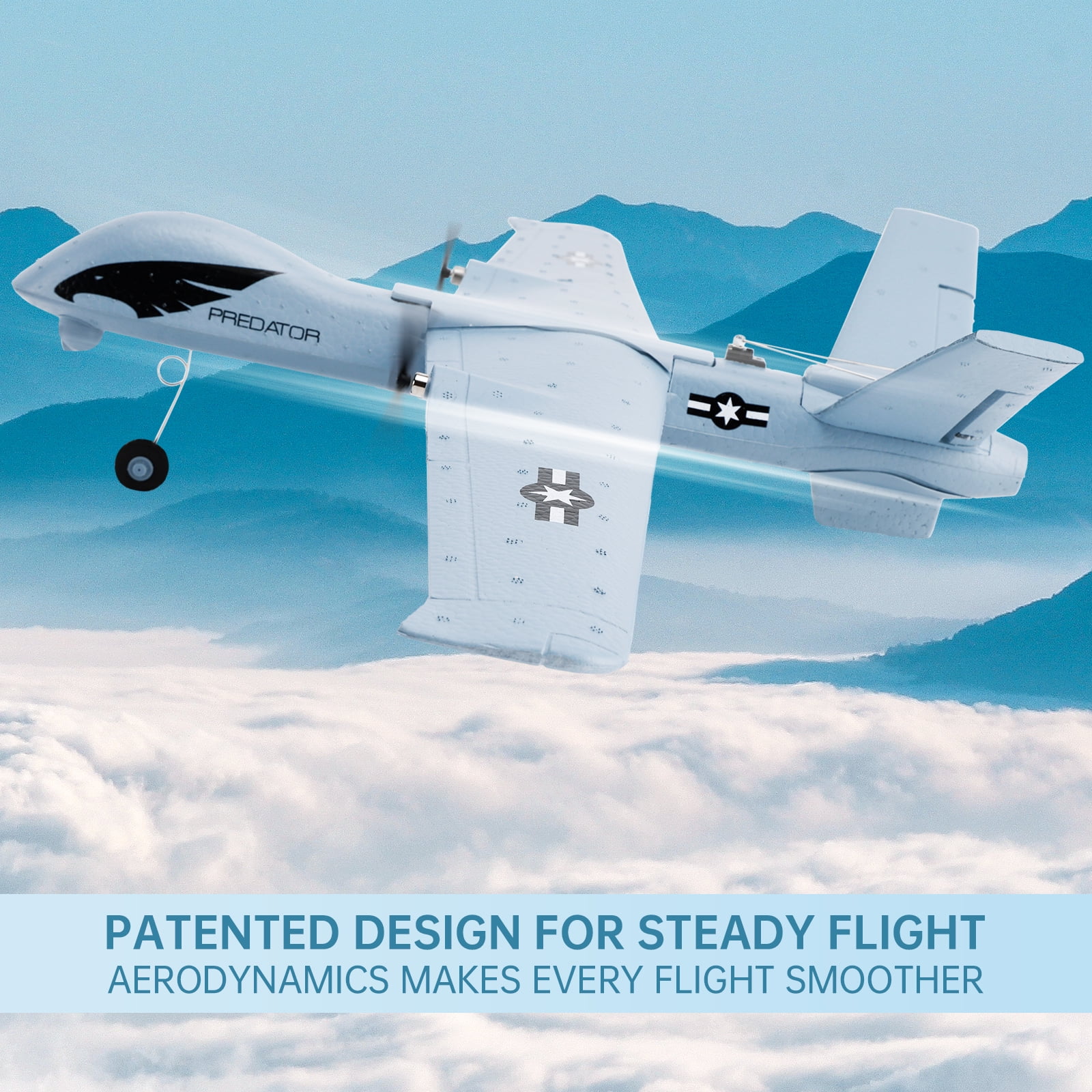 Bruce&Shark RC Plane 3-Channel RC Airplane RC Glider Foam Aircraft 2.4GHz Remote Control Plane Z55 Toy With 2 Batteries For Kid Gift