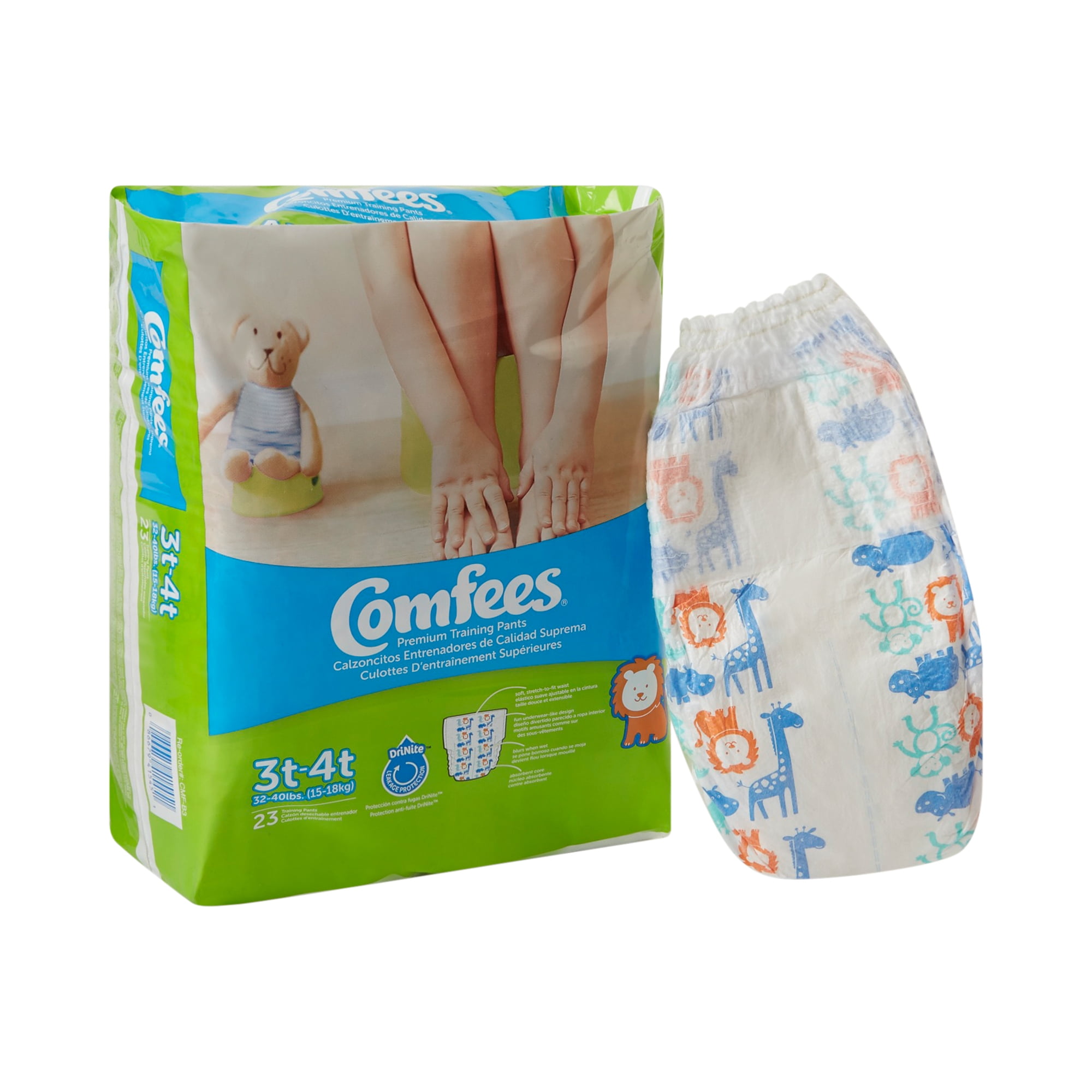 Comfees Toddler Training Pants, DriNite 12hr Leakage Protection, 3T4T
