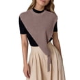 thumbnail image 1 of WEIYLL Tops for Women Trendy Solid Color Triangular Shawl Small Layered Coffee Ladies Fall Blouses ,One Size, 1 of 4