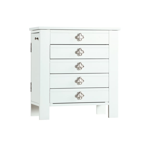 Hives And Honey Hives Honey Emma Jewelry Chest For Women Jewelry Box With Mirror White Walmart Com Walmart Com