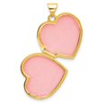 thumbnail image 6 of Auriga 14k Yellow Gold Heart Border 18mm Love you Reversible Heart Locket (L- 24mm, W- 18mm) Valentine's Day Gift for Women, 6 of 6