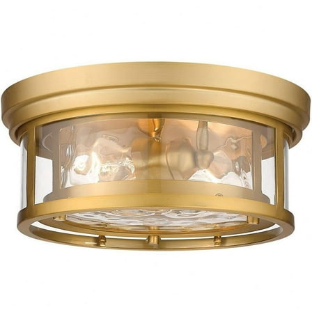 2 Light Flush Mount in Transitional Style-5 inches Tall and 12 inches Wide-Olde Brass Finish Bailey Street Home 372-Bel-4619919