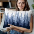 thumbnail image 3 of Decorative Throw Pillow Covers 12x20 Inch Set of 2 Forest Tree Home Decor Pillow Cases for Couch, Misty Forest Silhouette Nature Ombre Cushion Case for Living Room Bedroom Bed Car Chair, 3 of 9