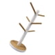 thumbnail image 3 of Estante de madera para tazas para beber, taza de agua, soporte para colgar, soporte para almacenamiento de cocina, organizador para el hogar, color blanco Jumpingount HA003833-02, 3 of 7