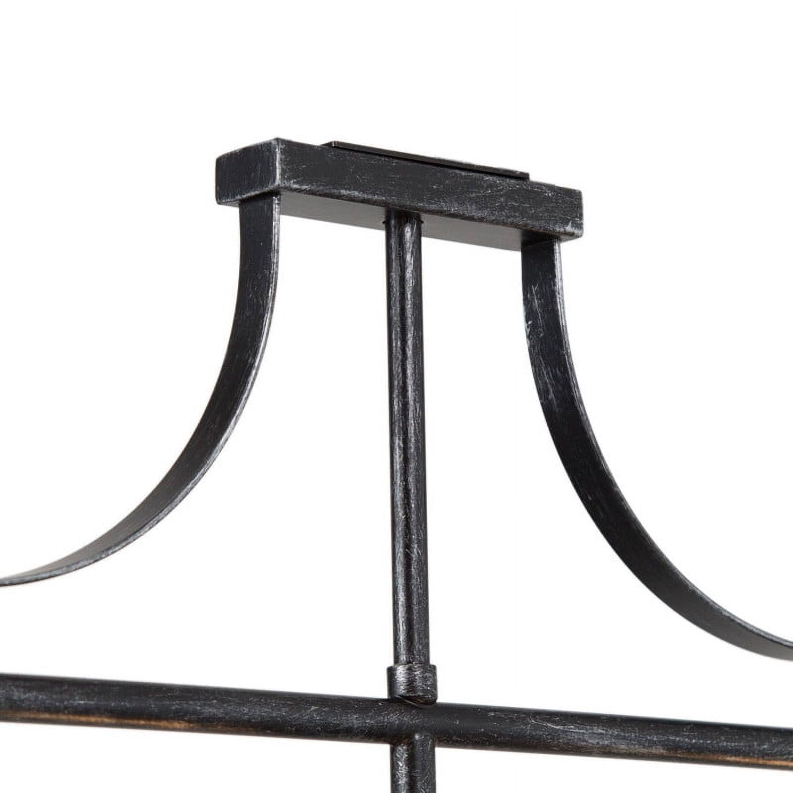 LNC 3-Light Black Kitchen Island Chandelier withseeded Glasss, Adjustable Hanging Fixture