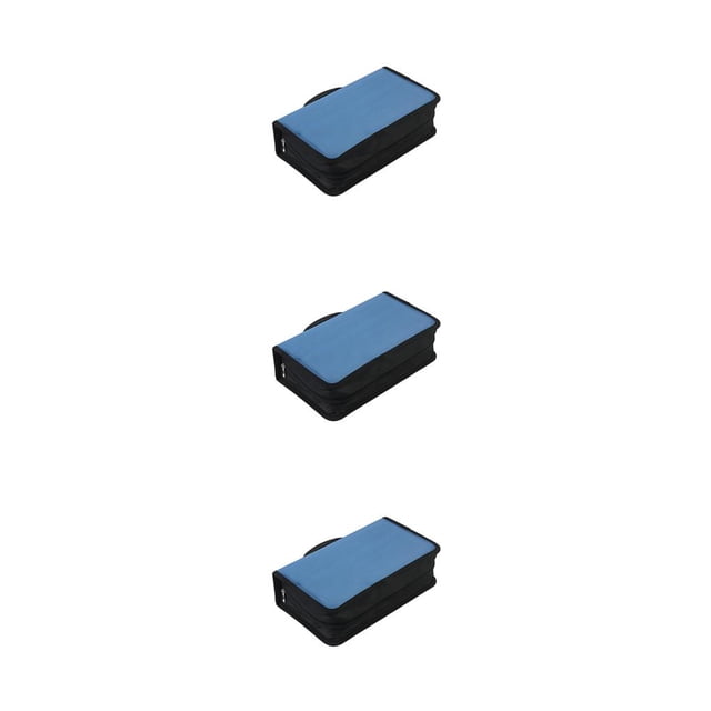 Advancent Soporte de CDDVD inodoro con carcasa de tela resistente a los arañazos Organizador de almacenamiento Carpeta de caja de CD Azul 40 Type1 NO1