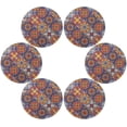 thumbnail image 3 of GZHJMY Mexican Ceramic Tile Pattern Round Placemats for Dining Table Washable Placemats Non-Slip Heat Resistant Kitchen Table Mats Set of 4, 3 of 7