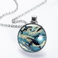thumbnail image 2 of Whale Stunning Glass Circular Pendant Necklace for Women - Elegant Jewelry Gift for Her - Handcrafted Necklace with Glass Design - Beautiful Statement Necklaces, 2 of 5