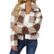 thumbnail image 2 of Puntoco Mujer Otoño Invierno Solapa Color Sólido Manga Larga Botón Felpa Chaqueta tops Rollbacks Puntoco Puntoco-3983, 2 of 7
