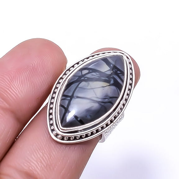 Picasso Jasper - Utah Designer Handmade 925 Sterling Silver Ring S.6 R926117554