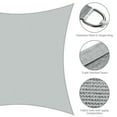 thumbnail image 4 of Yescom 23x20Ft Rectangle Sun Shade Sail Canopy UV Block Commercial Carpark Pool Camping Playground Outdoor Cload Gray, 4 of 11