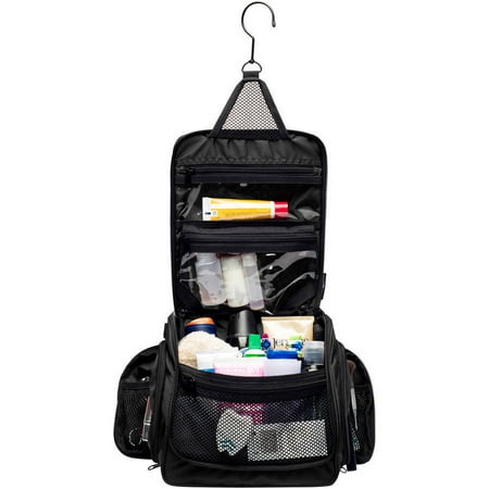 hanging toiletry bag black