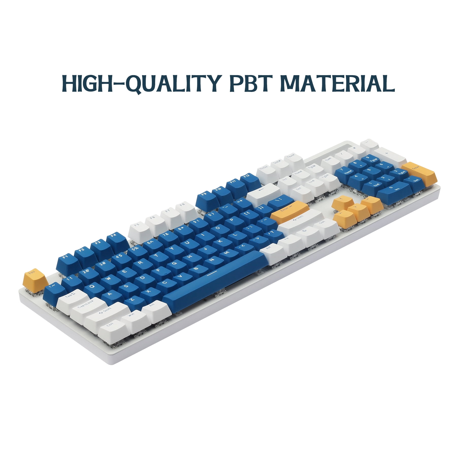 Hyssop PBT Keycaps OEM Profile Doubleshot Keycaps Cherry MX for 61 64 84 87 108 MX Switches Mechanical Keyboard