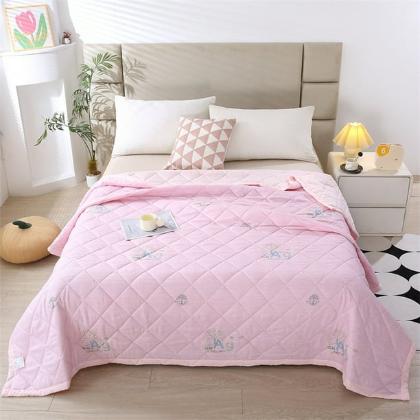 Edredón de verano, diseño de nubes súper suaves, dulce y picante, 1x edredón acolchado de poliéster para un sueño fresco y acondicionado, fino y transpirable para dormitorios universitarios