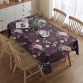 thumbnail image 2 of Pioneer Flower Floral Print Pattern Rectangle Tablecloth 60"x84", Waterproof Polyester Table Cloth, Wipeable Spillproof for Dining Camping Indoor Outdoor, 2 of 5