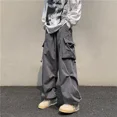 thumbnail image 3 of Pantalones Cargo para Hombre Pantalones Rectos Grises Hombre Otoño Ancho Regular Fit Talla Grande Pantalones Calle Algodón Spandex Ropa Moda, 3 of 5