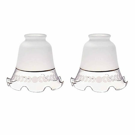 2.25' Frost Glass - 2 Glass Lamp Shades Frosted Glass 4.5"H x 2.25" Fitter