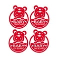 thumbnail image 1 of Maytalsory 4 Pcs 4 Pcs Autocollants de Voiture pour Bébé, Rappel de Sécurité Parfait Rouge, 1 of 6