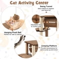 thumbnail image 6 of Gymax Cat Tree Tower Multi-level Activity Center Furniture w/ Condo & Swing Tunnel Brown, 6 of 10