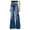 Navy, variant on Frostluinai Bell Bottom Jeans for Women High Waist Distressed Flare Denim Pants Loose Fit Straight Leg Jeans Pants Comzy Jeans with Pocket