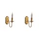 thumbnail image 1 of 2X Aplique de Pared con Candelabro Vintage de 3 W, Base E14, Luz de Pared de Metal para Dormitorio, Sala de Estar, Pasillo, Bronce, 1 of 5