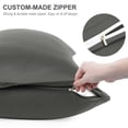 thumbnail image 6 of Unique Bargains Cotton Zipper Closure Breathable Body Pillowcase Dark Gray 20"x54", 6 of 8