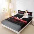 thumbnail image 4 of jejeloiu Red Car Sports Queen Sheet Sets,Speed Racing Cars Bed Set For Men Women 4-Piece, 4 of 7