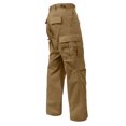 thumbnail image 4 of Rothco Relaxed Fit Zipper Fly BDU Pants, Coyote Brown, 2XL, 4 of 6