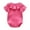 Style170·Hot Pink Baby Girl Romper, variant on XAOWF Baby Girls Bodysuit Soft Comfortable Solid Color Peter Pan Collar Short Sleeve Romper For Daily Wear Outdoor Activities Lovely Leisure Rompers 0-2 Months