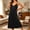 Black, variant on Womens Satin Nightgown Long Nightdress Sexy V Neck Sleeveless Nightshirt Loose Soft Sleepdress Loungewear