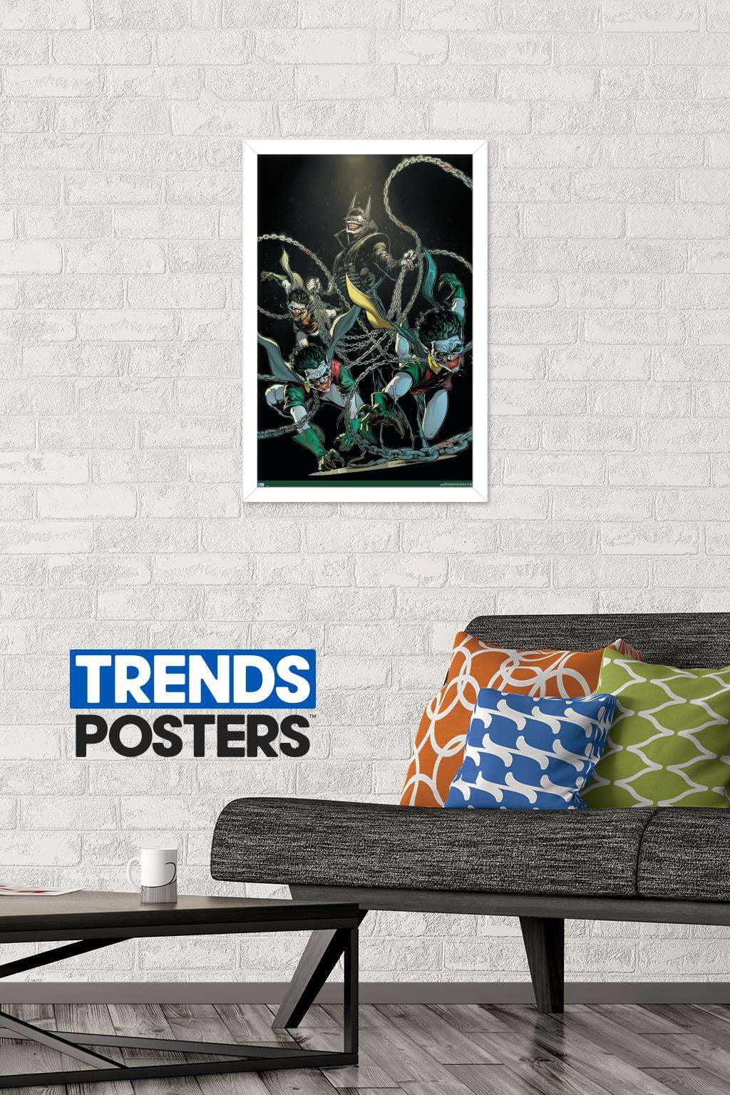 DC Comics The Batman Who Laughs - Chains Wall Poster, 14.725" x 22.375", Framed