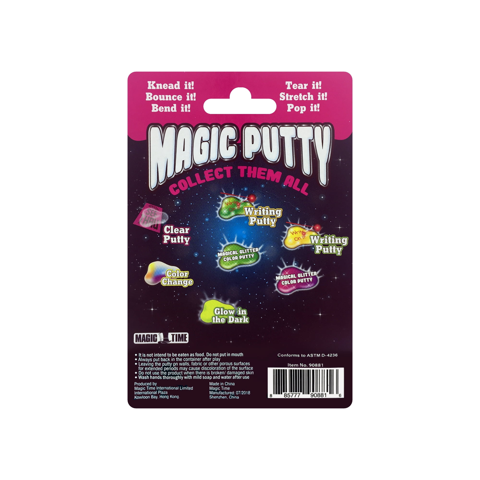 3 Pack Magic Putty Clear Putty, Color Change Putty & Ameythst Fire Putty