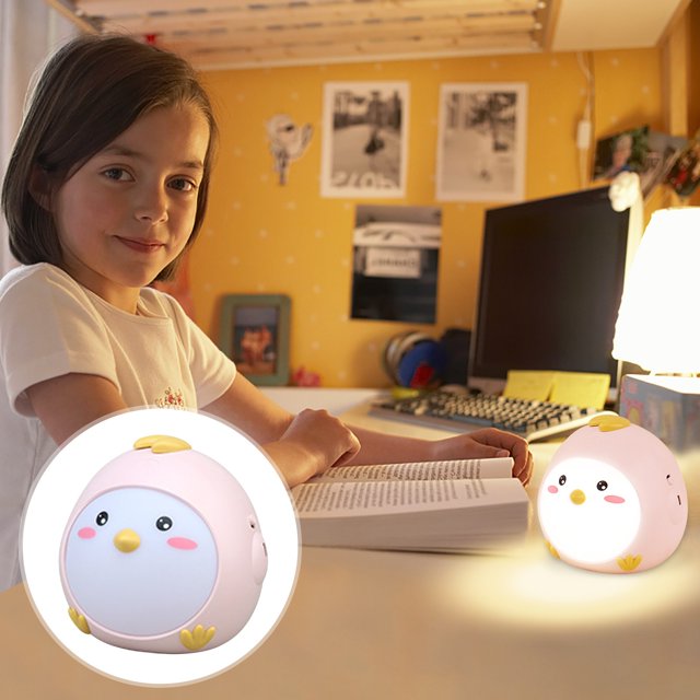 Yhmxh Led Lights for Bedroom-Night Light Mini Cute LED Night Stepless Dimming Learning Reading Eye Protection Student Dormitory USB Rechargeable Bedroom Bedside Night Gift night light