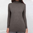 thumbnail image 2 of Comdrip Chandails à Col Roulé pour Femmes, Col Montant, Épaules Tombantes Asymétriques, Chandail à Manches Longues, Hauts pour Femmes, Mode Décontractée, Chandails à Enfiler, Chandails d'Automne pour Femmes 2025, Brun G, 2 of 5