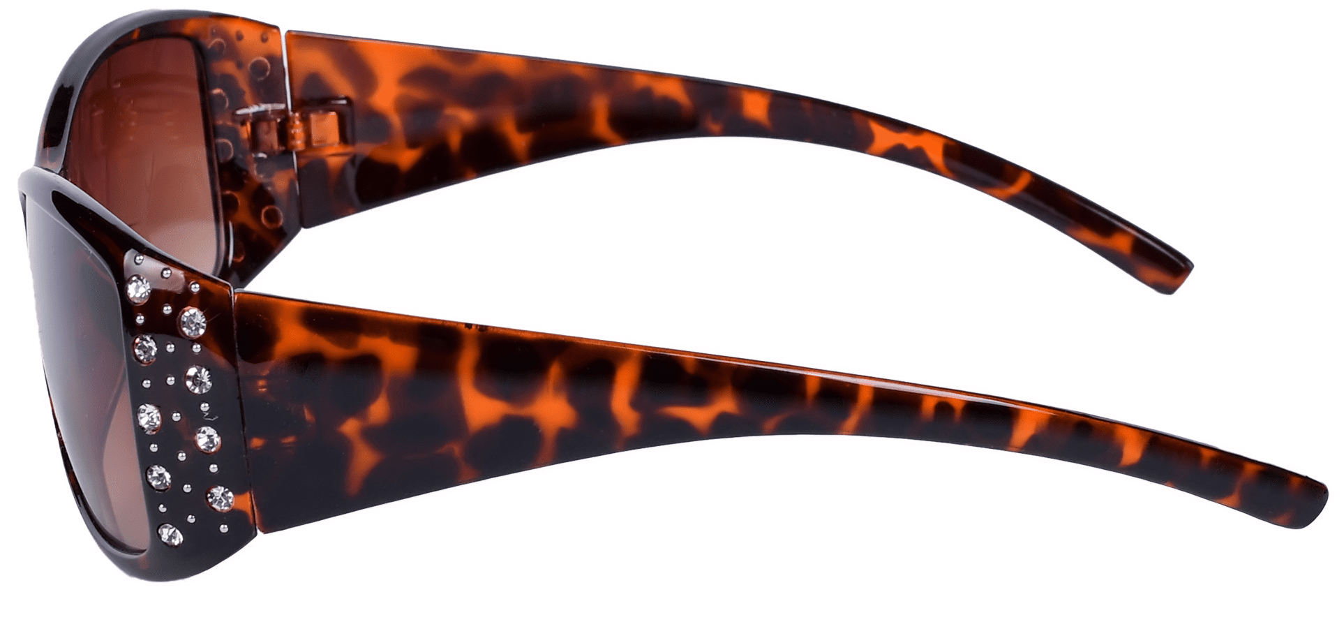 2 Pair of Womens Designer Bifocal Sunglasses with Rhinestones - Tortoise/Tortoise - 2.00