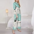 thumbnail image 3 of Goofa French Bulldog Taking a Bath Printed Women’s 2 Piece Pajama Set Super,Pajamas Women's Long Sleeve Sleepwear Soft Button Down Loungewear Pjs Lounge Set Nightwear-, 3 of 9