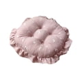 thumbnail image 5 of KUKIDSVO 40cm Round Lace Chair Cushion Velvet Floor Pillow for Living Room Bedroom Meditation(Pink), 5 of 6