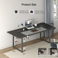 thumbnail image 7 of 71x32 Inch Rectangular Standing Desk, Features a Sturdy 4-leg Design, Dual-Motor Lift System, and Memory Settings. Height adjustable from 28 to 46 Inches for Home Offices and Computer Work, Black, 7 of 7