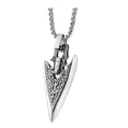 thumbnail image 1 of MasteelfCA Collier Homme 1 Pce Pendentif Chaîne de Cou en Forme d'Épée Décoration Argent, 1 of 7