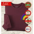 thumbnail image 2 of S4E Men's Rainbow Flag LGBTQ Gay Pride Crewneck Sweatshirt Large Maroon, 2 of 4