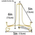 thumbnail image 3 of LIONWEI LIONWELI 6 Inch Gold Iron Plate Stand Holder Easel Display Stand for Plate?Picture?Photo and More,4 pcs., 3 of 7