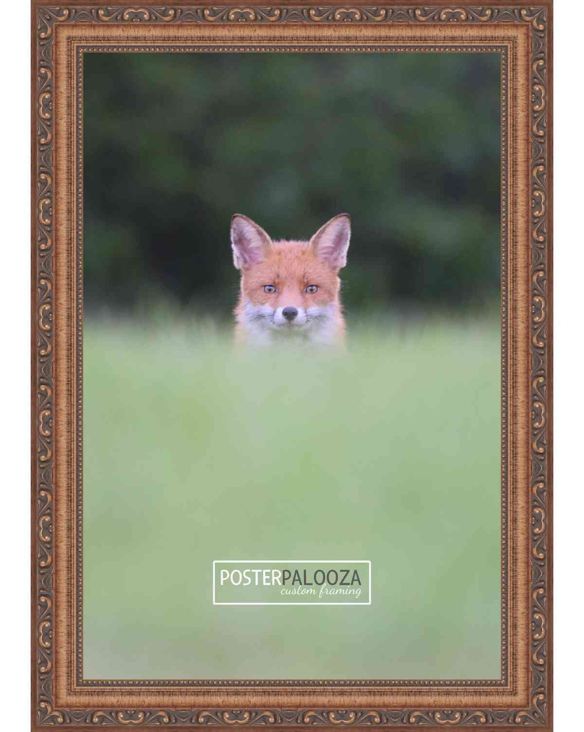 18x24 Antique Gold Bronze Wood Picture Frame - UV Acrylic, Foam Board Backing, Hanging Hardware